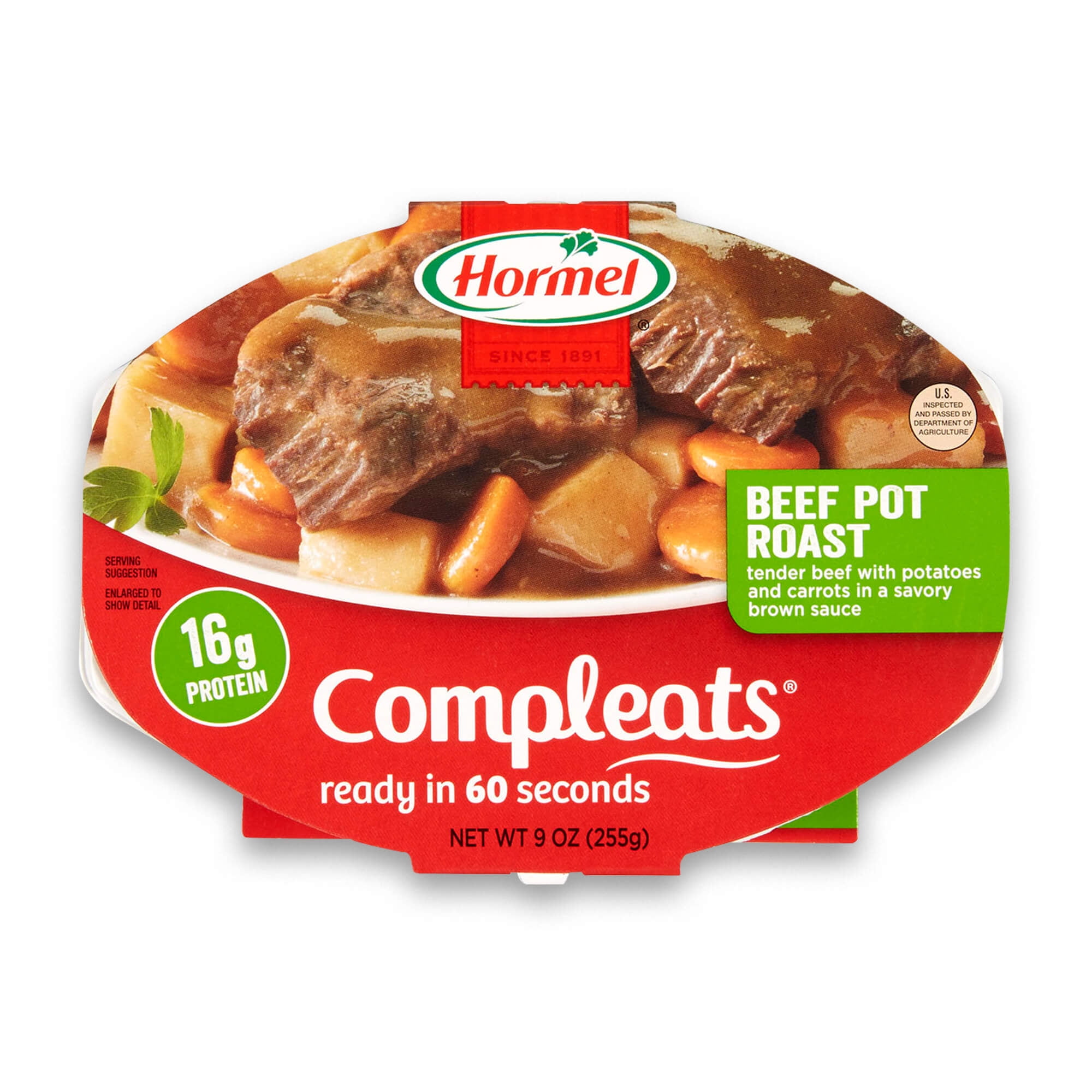 HORMEL COMPLEATS Beef Pot Roast With Potatoes & Carrots Microwave Tray, 9 oz
