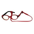 thumbnail image 4 of Toddler Size Unisex Oval Round Crush Proof Plastic Clip Arm Optical Frame Eye Glasses Black Red, 4 of 4