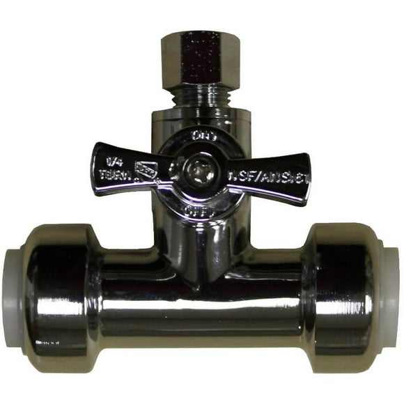 1/2" Push Fit x 1/2" Push Fit x 3/8" Compression Push 'N' Connect Tee Stop Valve