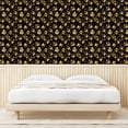 thumbnail image 3 of Ambesonne Flowers Peel & Stick Wallpaper for Home, Earthy Black Floral Pattern, 13"x72", Black Dark Taupe Caramel, 3 of 5