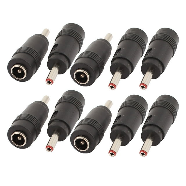 10 Pcs 3.5mmx1.5mm Male to 5.5mmx2.2mm Female Jack DC Power Cord Connector