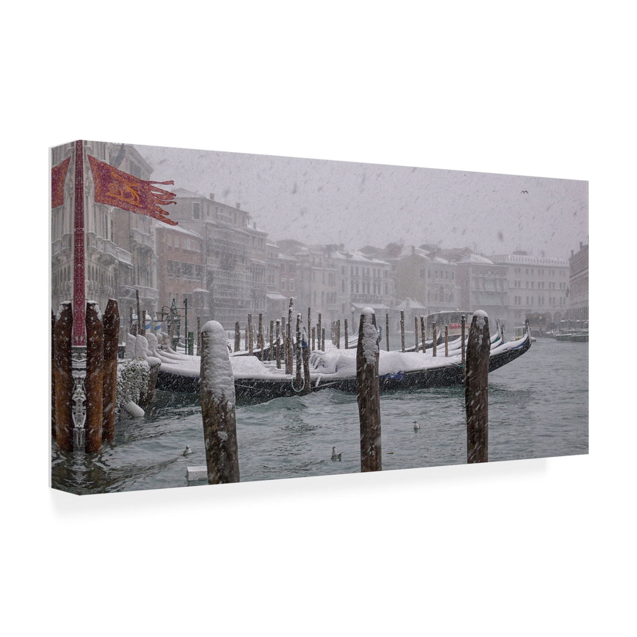 Canvas Wall Art - Izabella Vegh 'Nevica 2' Wall Art for Living Room, Bedroom, or Office Décor by Trademark Fine Art - 32 x 16 Inches