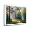thumbnail image 3 of Designart 'Subtle Sunset Light Through The Trees II' Lake House Framed Canvas Wall Art Print, 3 of 5