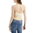 thumbnail image 3 of Crave Fame Juniors' V-Neck Ruched X-Back Cami Top Birch Combo Size M, 3 of 3