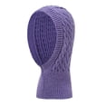 thumbnail image 1 of Gorro de invierno unisex de hilo y terciopelo con cuello resistente al viento, de punto, de color liso, para mujer, 1 of 1