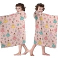 thumbnail image 4 of Princess Dress Ballet Pattern Hooded Bath Towel，60"x35" for Ages 3 To 12 Kids, Quick Dry Lightweight Soft Microfiber Hood Beach Towel Cover Up for Kids, 4 of 7