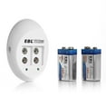 thumbnail image 2 of EBL Rechargeable 9V Battery and Battery Charger, NIMH 280 mAh 9 Volt Battery (2 Count) for Smoke Alarms Guitar Cameras Toys & More, 2 of 8