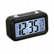 Affichage numérique multifonctionnel réveil LED horloge lumineuse intelligente température calendrier perpétuel noir
