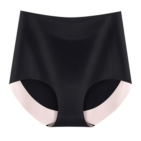 Women S Panties Breathable Wicking Microfiber Briefs High Waist Ice Silk Seamless Ies for
