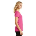 thumbnail image 3 of District Made Ladies Perfect Tri V Neck Tee-S (Fuchsia Frost), 3 of 6
