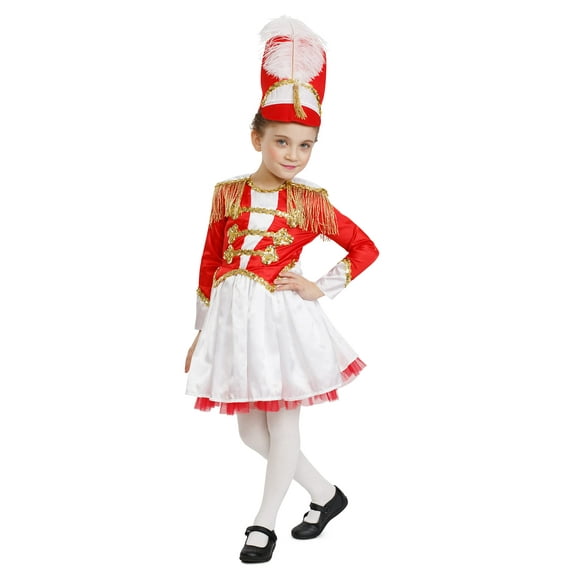 Majoreta de batería Costume Dress Up America para niñas con sombrero