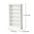 thumbnail image 7 of YIFAEUX Dollhouse Mini Bookcase Shelf 1/12 Scale White Modern Living Room Furniture for Dolls House Library Office Decor Miniature Wood Display Stand, 7 of 7