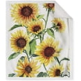 thumbnail image 5 of Sunflower Sherpa Blanket Print Cozy Lightweight Durable Bed Couch Blanket for Kids Women Gift 50"x60", 5 of 6