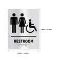 thumbnail image 2 of Greenadscape 2Ud Señalización Para Unisex Con Braille En Acero Inoxidable Para Hogar Y, 2 of 8