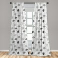thumbnail image 5 of Ambesonne Abstract Curtains, Greyscale Umbrellas, Pair of 28"x63", Grey Pale Grey White, 5 of 5