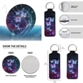thumbnail image 5 of Jeiento Galaxy Butterfly Auto Seat Covers Floor Mats Center Console Pad Steering Wheel Cover Seat Belt Pads Cover Cup Cushions Keychain for Woman Men 17pcs Car Accessory for Most Car SUV Truck Sedan, 5 of 7