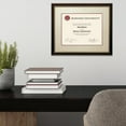 thumbnail image 6 of Excello Global Products Photo Document Frame: 11" x 14" with Double Mat Graduation Diploma Certificate Holder Wall Frame (Brown/Burgundy) - EGP-HD-0383B, 6 of 6