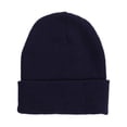 thumbnail image 2 of Naierhg Beanie Men Women Autumn Winter Knitting Beanie Hat Solid Color Brimless Retro Round Dome Outdoor Pullover Skiing Hat StreetwearNavy Blue, 2 of 8