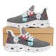 thumbnail image 1 of Zapatos planos casuales con estampado de dientes de dibujos animados para mujer, bonitos y combinables, deportivos transpirables de verano, zapatos de enfermería de moda., 1 of 6
