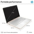 thumbnail image 7 of HP 14 inch HD Laptop computer Intel Processor N150 128GB RAM 4GB UFS WiFi 6 Bluetooth 5.4 Type-C HDMI Windows 11 Pro Rose Gold, 7 of 7