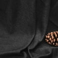 thumbnail image 3 of SHILIU-Small Tiers 2 Pack Faux Linen Textured Black Kitchen Short Small Mini Window Curtains Valance 36 inches Length Privacy Home Decor Classic Cafe Basement Living Room/Bedroom 34W by 36L Rod Pocke, 3 of 4