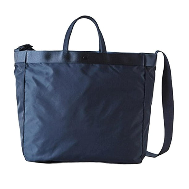Bolsa de gimnasio deportiva, correa de hombro ajustable, bolsa , lona de viaje ligera Azul oscuro L