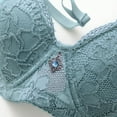 thumbnail image 5 of Women's Push Up Lace Bra Padded Add 2 Cups Support Underwire Lift Up Deep V Bra for Women Blue 46, 5 of 6