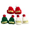 thumbnail image 4 of High Quality!Red Green White Mini Knitted Hat Holiday Candy Stick Topper, 4 of 5