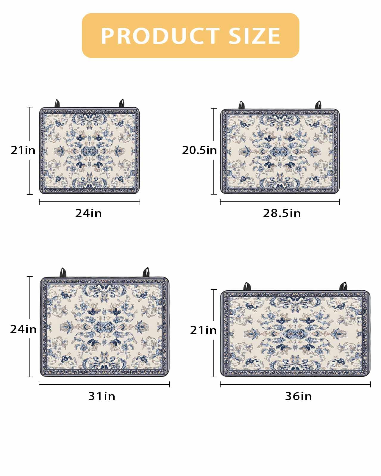 nqOlkjepod Large Induction Cooktop Protector Mat 24"x21", Boho Ethnic Stove Top Covers for Electric Stove, Vintage Shabby Southwest Floral Motifs Stove Burner Cover Mats, Glass Top Stove Cover