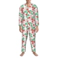thumbnail image 3 of Lsque Strawberry Pattern Long Sleeve Pajama Set for Men - Soft 2-Piece Sleepwear and Loungewear Set with Pockets, Comfy Nightwear-X-Large, 3 of 7