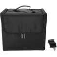 thumbnail image 1 of HUGFEGWE Three Layers Professional Makeup Travel Case, Large Capacity Make up Bag Portable Cosmetic Case for Toiletry Travel Accessories(Black) CJB91-65028, 1 of 8