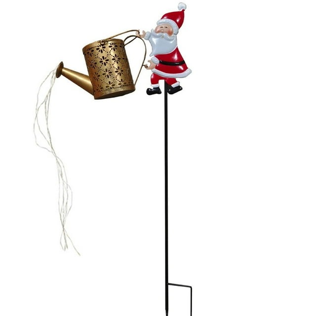 Solar Powered Plug In Christmas Tree Light Outdoor Garden Decor Light For Christmas Season Santa Design Multicolor