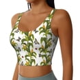 thumbnail image 2 of Pofeuu Corn And Butterflies Print Sports Bra for Women Sexy Vest Yoga Running Gym Fitness Crop Bras Tops-XX-Large, 2 of 8