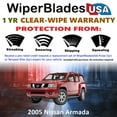thumbnail image 2 of 2005 Nissan Armada Beam Wiper Blades Wipers w/1yr Warranty (Set of 2), 2 of 5