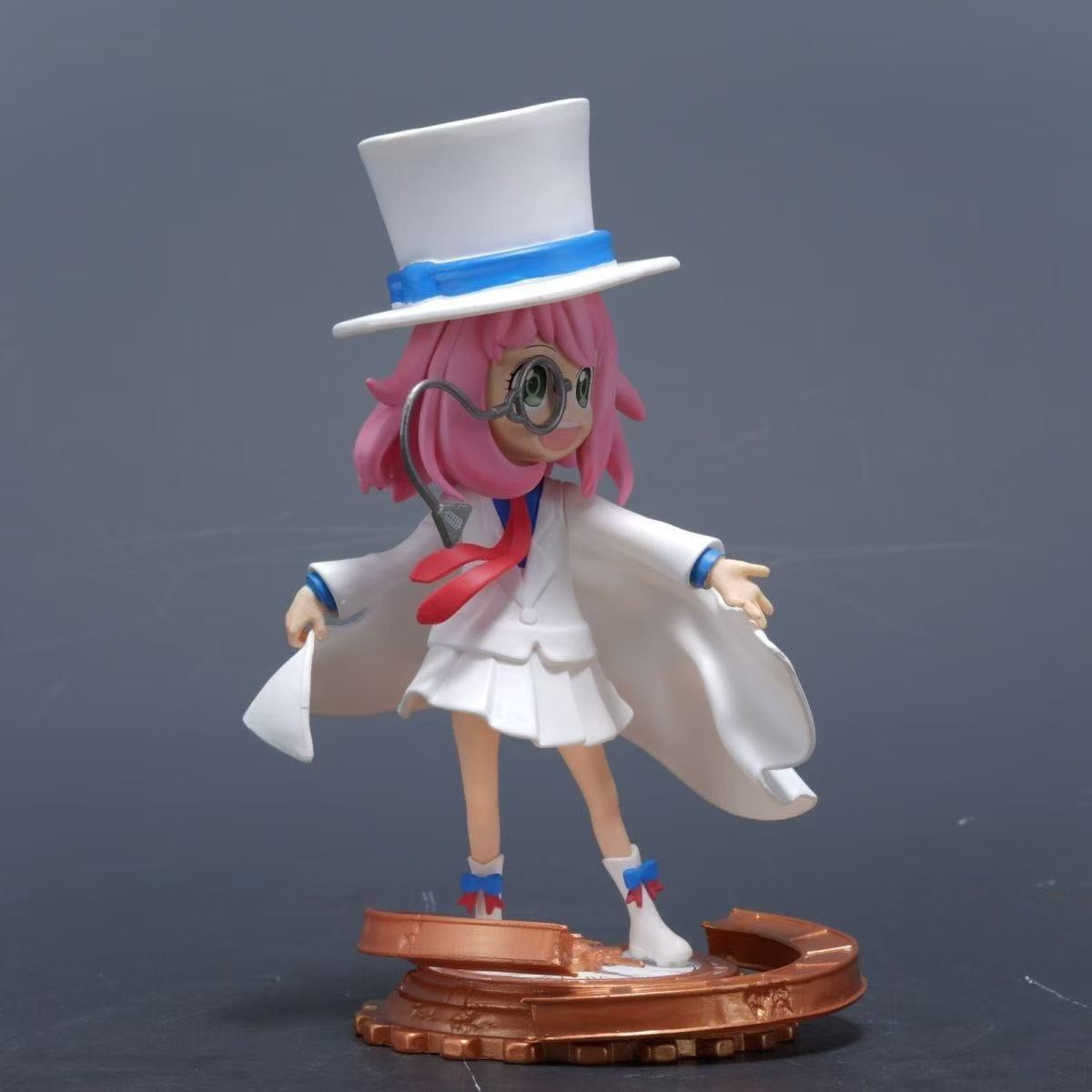 New Anya Figure, Standing Retro Suit Anya Forger Action Figure 19cm/7.5inch PVC Characters Handicrafts Souvenirs for Anime Fans Gifts（white）