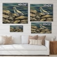 thumbnail image 4 of Designart 'Portrait of Seagull Birds By The Sea' Nautical & Coastal Print on Natural Pine Wood, 4 of 5