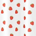 thumbnail image 5 of Decorative Strawberry Print - Easy Care Fabric Shower Curtain with Reinforced Buttonholes, for Bathroom Showers, Stalls and Bathtubs, Machine Washable - 72" x 72" - Red/White, 5 of 6