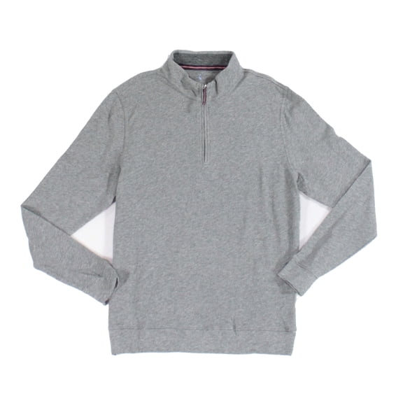 Tailorbyrd Mens Sweater Medium Quarter-Zip Knit Pullover   Gray M