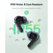 Baseus Bass EP10 NC Bluetooth Wireless Earbuds,43dB Hybrid Active Noise Cancelling, 12mm Super-Bass Drivers, 41H Playtime, 4-Mic AI Clear Calls, IP55, Black