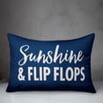 thumbnail image 3 of Creative Products Sunshine and Flip Flops 14x20 Indoor / Outdoor Pillow, 3 of 3