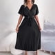 thumbnail image 1 of Vestido De Mujer Primavera verano vestidos casuales cinturón vestido femenino para cóctel (negro XL) Ygjytge para Mujer Negro T L, 1 of 7