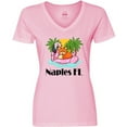 thumbnail image 3 of Inktastic Naples Florida Beach Vacation Women's V-Neck T-Shirt, 3 of 5