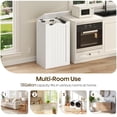 thumbnail image 4 of Trash Can Cabinet,13 Gallons Hidden Kitchen Garbage Can with Lid, No Inner Bin Needed, Wooden Recycling Trash Bin Cabinet for Kitchen, Living Room White WB05WW, 4 of 8