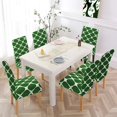 thumbnail image 2 of 4 Pieces Dining Chair Covers, Stretch Washable Geometric Pattern Chair Slipcovers, for Dining Room Kitchen Home Hotel Table Banquet Sets, Olive Green, 2 of 6
