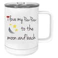 thumbnail image 1 of I Love My Pawpaw to the Moon and Back Stainless Steel Vacuum Insulated 15 Oz Travel Coffee Mug with Slider Lid, White, 1 of 1