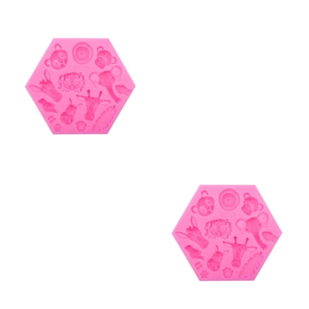 Molde de animales de silicona Bearachild 2piezas Rosa