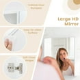 thumbnail image 5 of Giantex Bathroom Mirror Cabinet, 2-Tier Wall Mounted Medicine Cabinet w/ Double Mirrored Doors, Ideal for Living Room, Cloakroom (White), 5 of 8