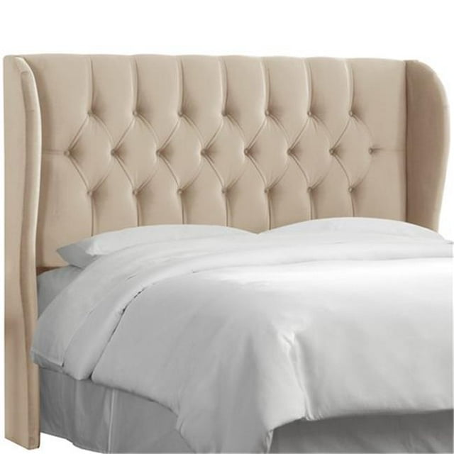 Skyline Furniture 412QVLVPRL Queen Tête de Lit Ailée Touffetée&44; Sarrasin de Velours
