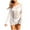 White, variant on Cavosen Womens Swimwear Cover up Long Sleeve Knitted Crochet Hollow Out Dress Bikinis Swimwear Kimono One Shoulder Neck Sheer Pool Bathing Suit Cover Ups Solid Swimsuit Kaftan