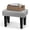 Gray-Square, variant on Small Ottoman Foot Rest with Legs, Rectangular Ottoman Foot Stool, Teddy Velvet Sofa Footstools for Under Office Desk, Living Room, Bedroom, Grey